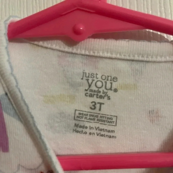 Carter’s Girls‎ unicorn 🦄 Pajamas size 3T - Picture 5 of 5
